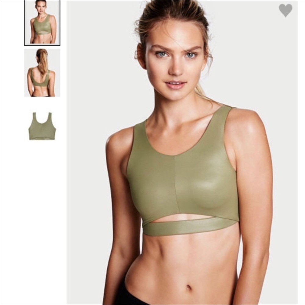 Victoria’s Secret Wet look green Sport Bra